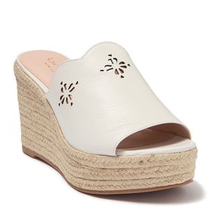 NWOT- Kate Spade White Tenley Tia Espadrille Wedge